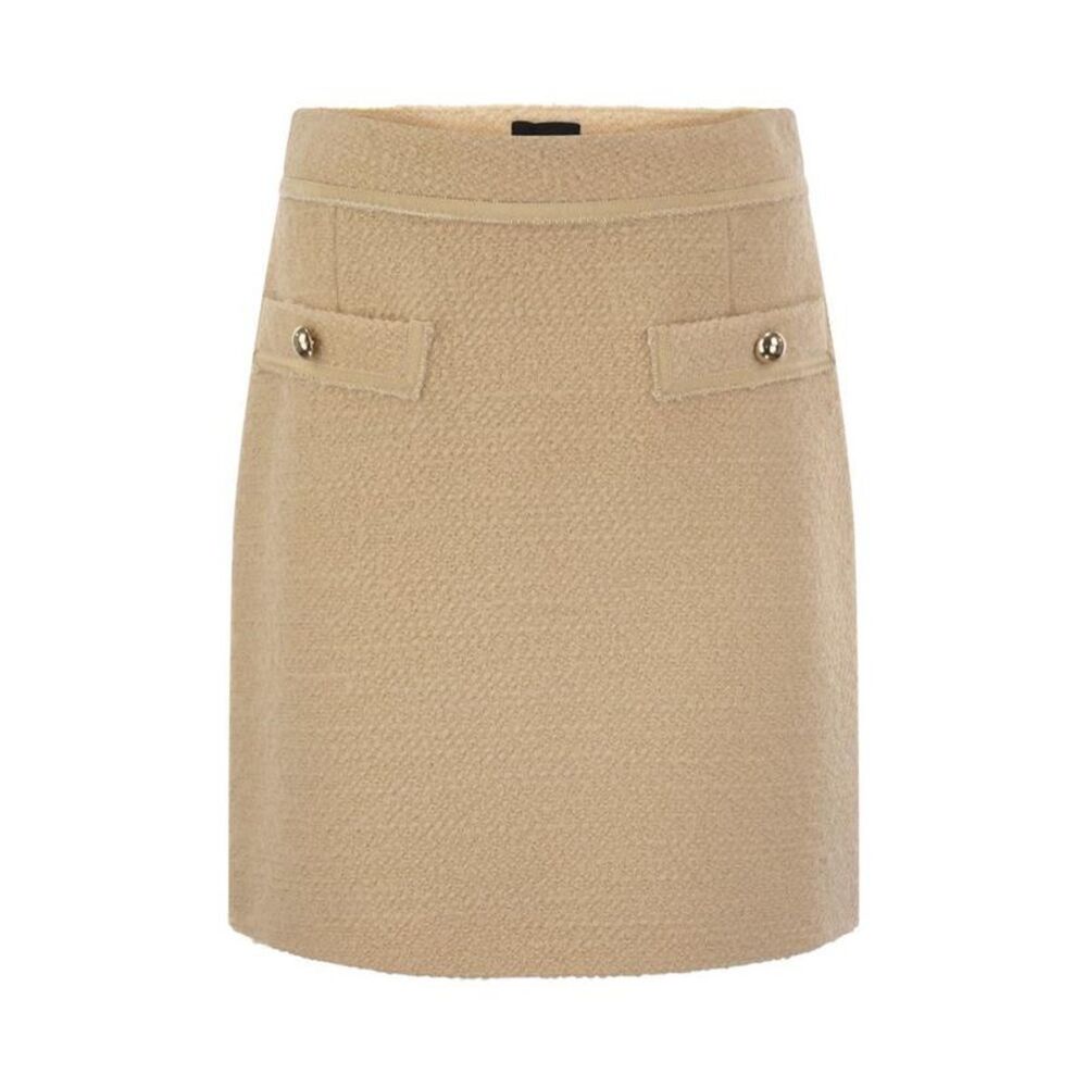 FAY Textured A-Line Mini Skirt Women Beige Skirts